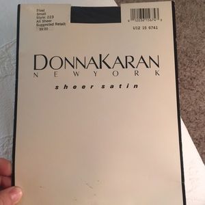 Black, Sheer Satin Tights